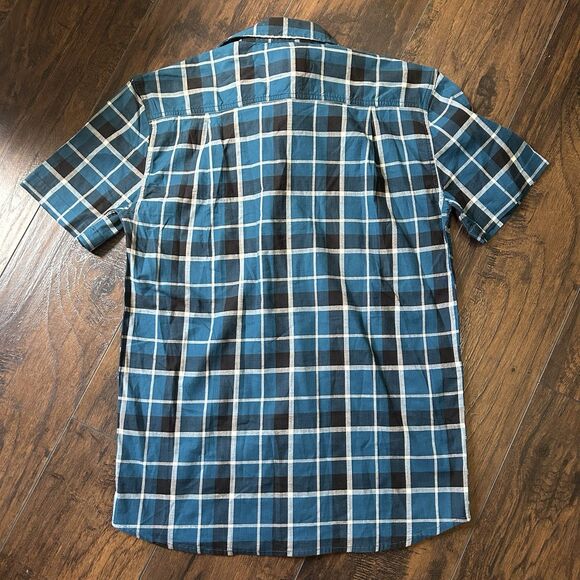 NWT Carhartt Men’s Rugged Flex Relaxed Fit SS Button Down Shirt Blue Plaid Small - Picture 6 of 7